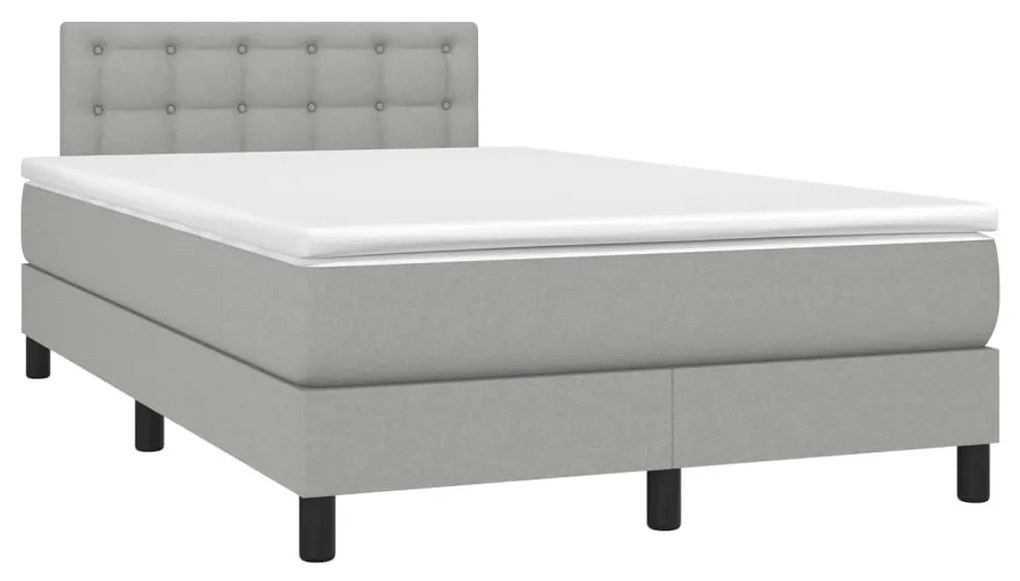 ΚΡΕΒΑΤΙ BOXSPRING ΜΕ ΣΤΡΩΜΑ ΑΝΟΙΧΤΟ ΓΚΡΙ 120X190 ΕΚ. ΥΦΑΣΜΑΤΙΝΟ 3269751