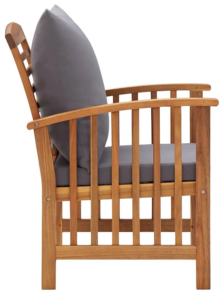 vidaXL Καρέκλες Κήπου 2 τεμ. από Μασίφ Ξύλο Ακακίας με Μαξιλάρια