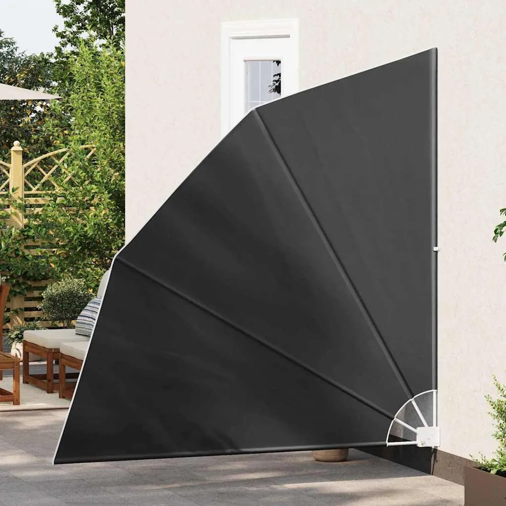vidaXL Αδιάφανο σκίαστρο μπαλκονιού Ανθρακί 210 x 210 cm ύφασμα