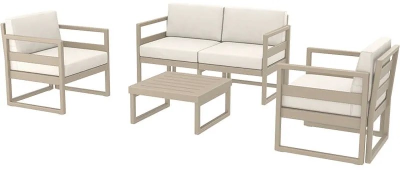 SET ΜΥΚΟΝΟΣ 2ΘΕΣ.DOVE GREY ΜΕ ΜΑΞ.(2ΘΕΣ.+2ΠΟΛ.+ΤΡΑΠ 65εκ.) 138Χ72Χ75/73Χ72Χ75/65Χ65Χ33εκ.