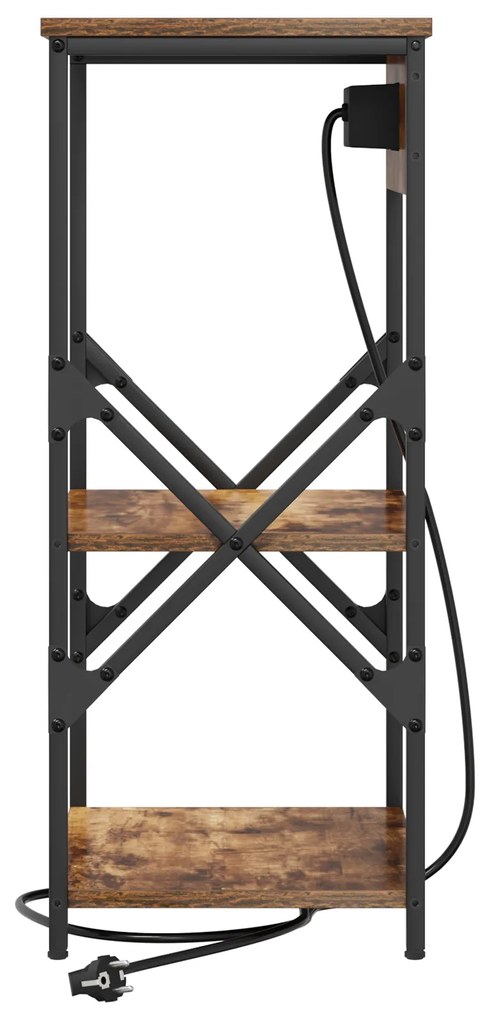 vidaXL Κομοδίνο Καπνιστή δρυς 41 x 31 x 76 εκ. Επεξεργασμένο ξύλο