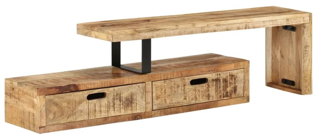 vidaXL Βάση Τηλεόρασης (118-200) x 30x40 εκ. από Μασίφ Ξύλο Μάνγκο