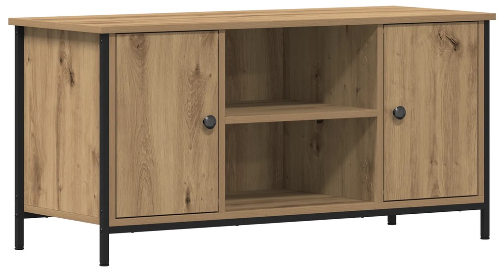 vidaXL Επιπλο τηλεόρασης Artisan Oak 100x40x50 εκ. Επεξεργασμένο ξύλο και χάλυβας
