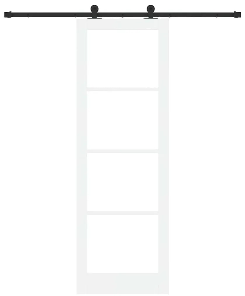 vidaXL Συρόμενη Πόρτα Χειροκίνητος Λευκό 78 x 232 cm Ξύλο και μέταλλο