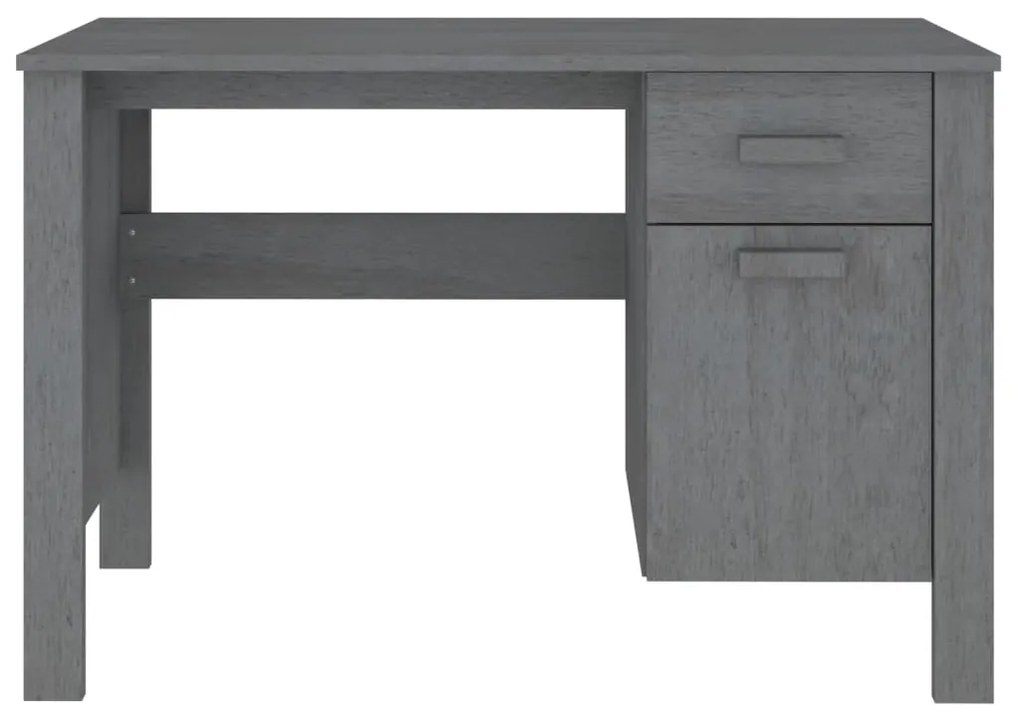 vidaXL Γραφείο HAMAR Σκ. Γκρι 113 x 50 x 75 εκ. Μασίφ Ξύλο Πεύκου