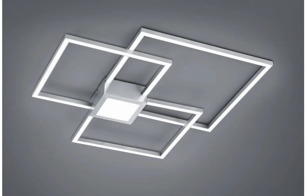 Πλαφονιέρα Φωτιστικό Οροφής LED 38W Νίκελ Ματ Switch Dimmer Hydra 676210407 Trio Lighting-676210407-Νίκελ Ματ 676210407