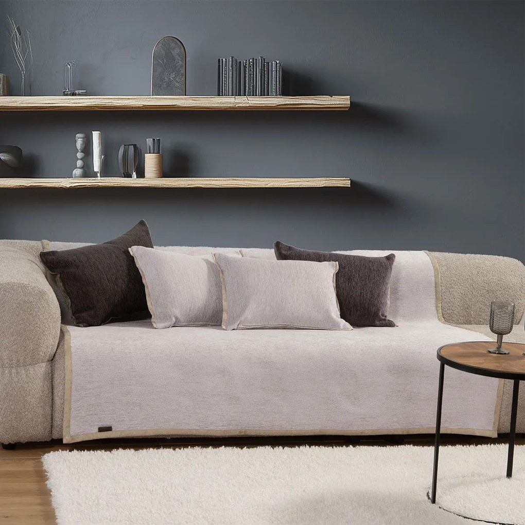 Ριχτάρι Τετραθέσιου Καναπέ 2 Όψεων (180x350) Nef-Nef Homeware Tanger New Grey/Ecru