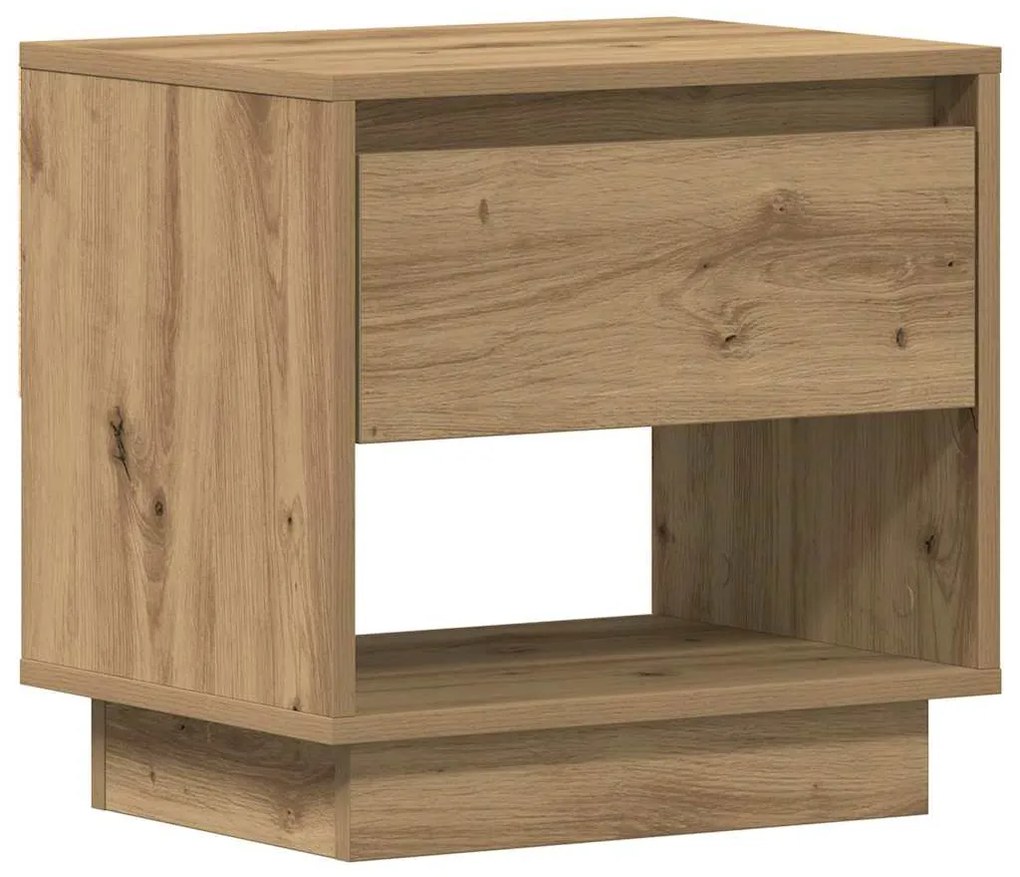 vidaXL Κομοδίνο artisan δρυς 45 x 34 x 44 εκ Επεξεργασμένο ξύλο