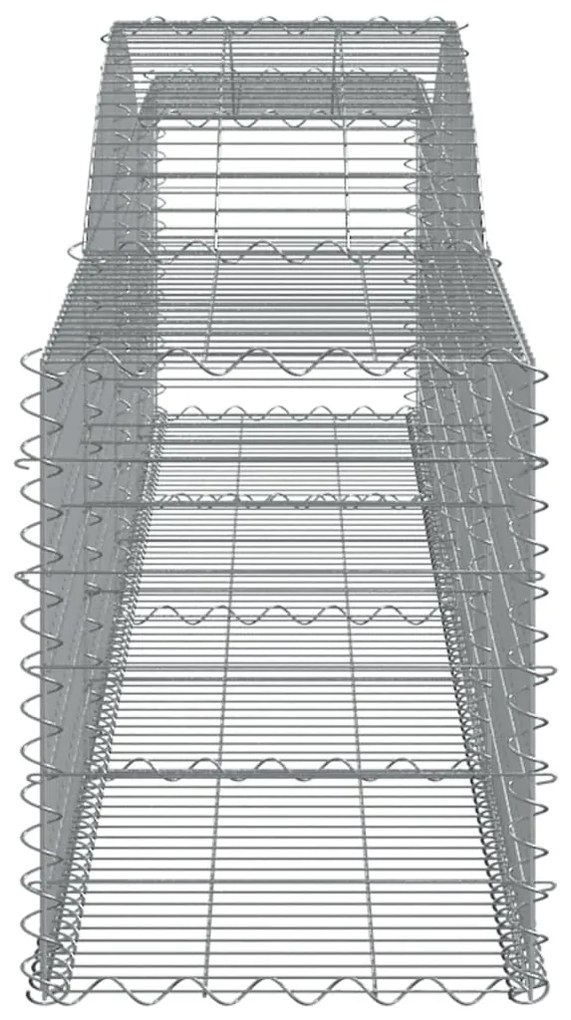 vidaXL Συρματοκιβώτια Τοξωτά 25 τεμ. 400x50x60/80 εκ. Γαλβαν. Ατσάλι