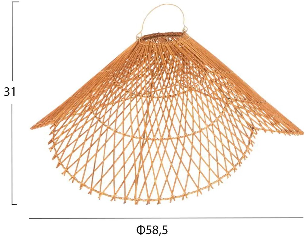 ΦΩΤΙΣΤΙΚΟ ΟΡΟΦΗΣ ΚΡΕΜΑΣΤΟ HM7878.01 RATTAN ΣΕ ΜΠΕΖ ΤΗΣ ΑΜΜΟΥ ΧΡΩΜΑ Φ58,5x31Yεκ
