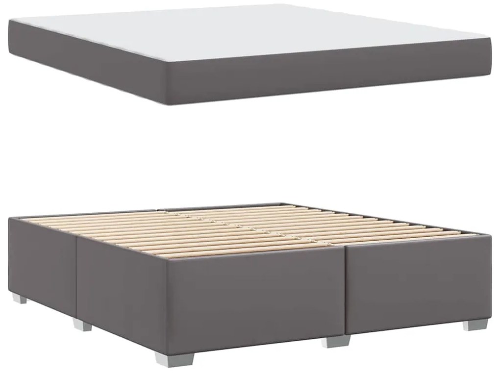 vidaXL Σκελετός Κρεβατιού Άλλο Γκρι 180 x 200 cm Τεχνητό δέρμα