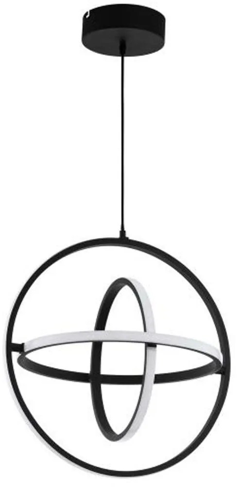 Φωτιστικό Οροφής 39892 Retornio Led Ø500 Black Eglo Metal,Aluminum