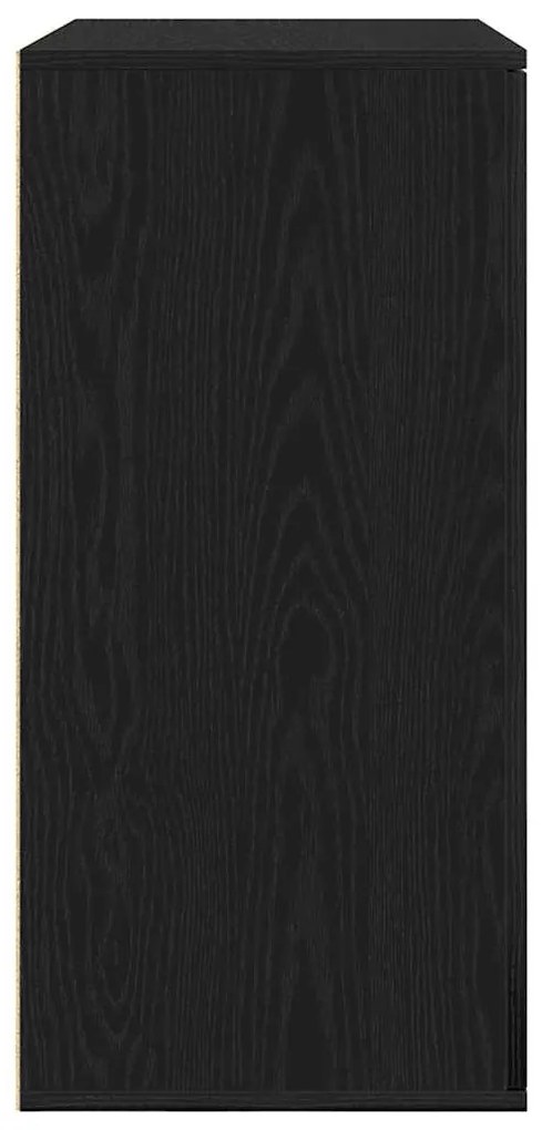 vidaXL Πλαϊνό γραφείο Μαύρη Οξυά 79 x 38 x 80 εκ. Επεξεργασμένο ξύλο