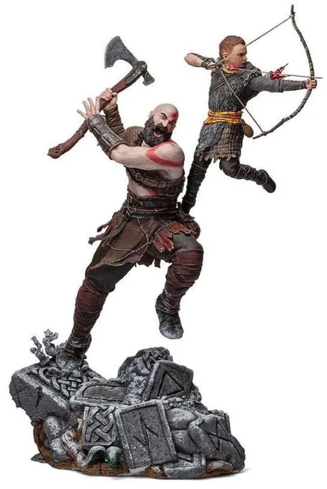 Φιγούρα Δράσης BDS: God of War - Kratos and Atreus 073086 34х14х19cm Multi Iron Studios