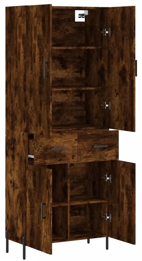 vidaXL Ντουλάπι Καπνιστή Δρυς 69,5x34x180 εκ. από Επεξεργασμένο Ξύλο