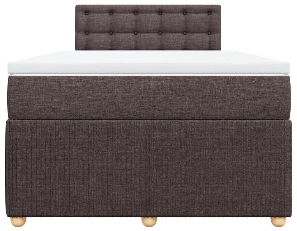 ΚΡΕΒΑΤΙ BOXSPRING ΜΕ ΣΤΡΩΜΑ ΣΚΟΥΡΟ ΚΑΦΕ 120X200 ΕΚ. ΥΦΑΣΜΑΤΙΝΟ 3287440