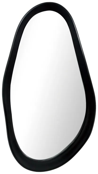 Καθρέπτης οβάλ Baloa pakoworld mdf σε μαύρη απόχρωση 44x4x80εκ