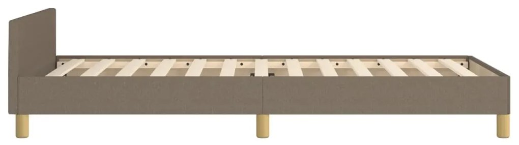 vidaXL Σκελετός Κρεβατιού Χωρίς Στρώμα Taupe 80x200 εκ. Υφασμάτινο