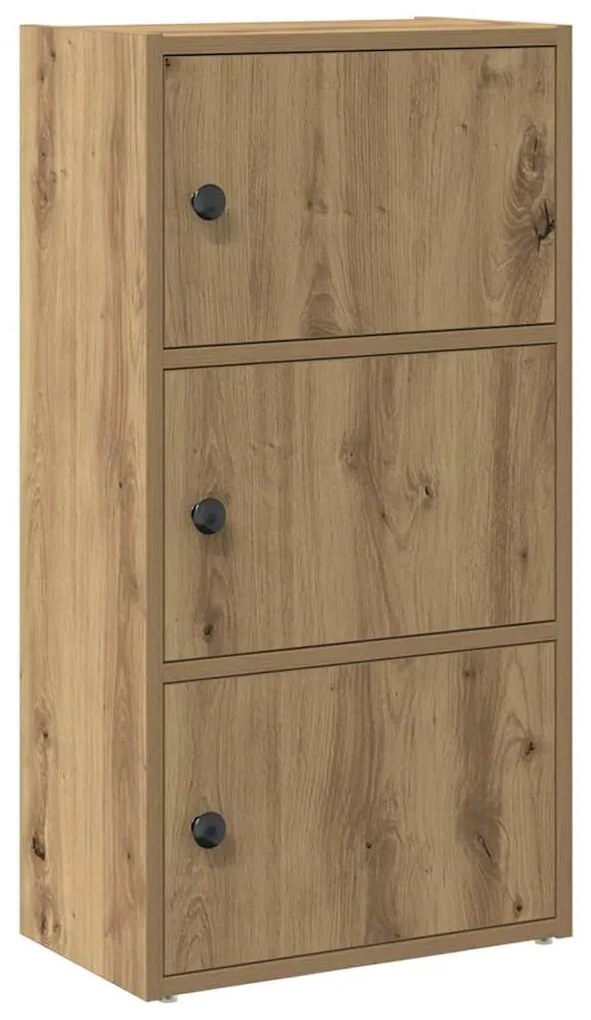 Βιβλιοθήκη Αρτισιανή Δρυς 40x24x77 εκ. Επεξ. Ξύλο - Καφέ