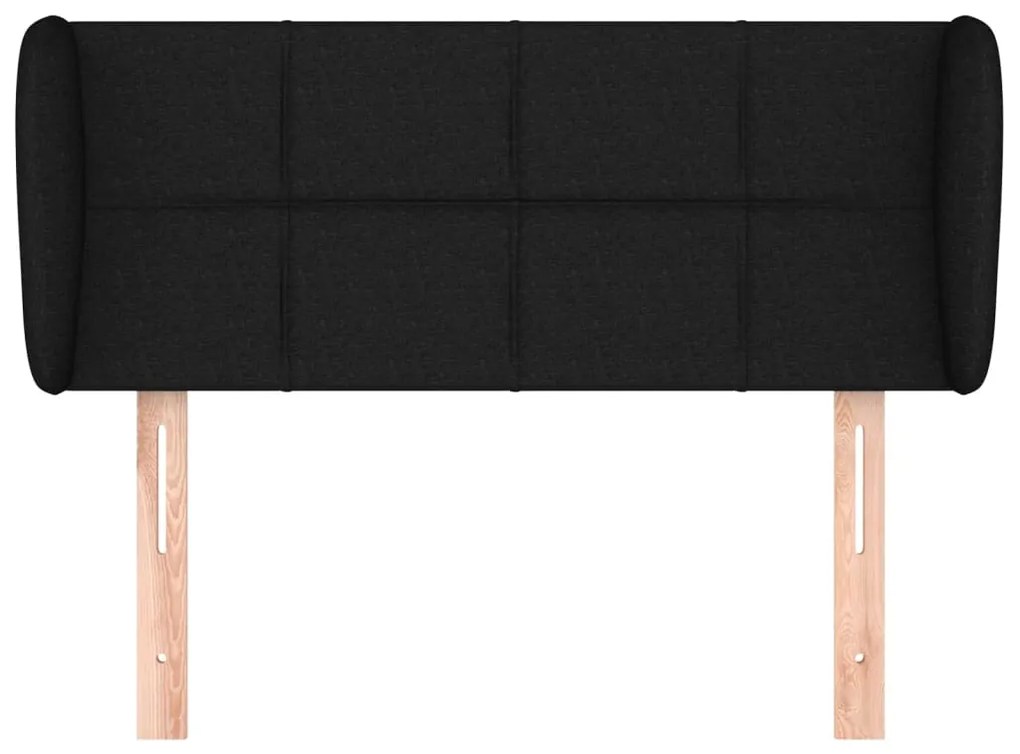Κεφαλάρι με Πτερύγια Μαύρο 103x23x78/88 εκ. Υφασμάτινο 3117136