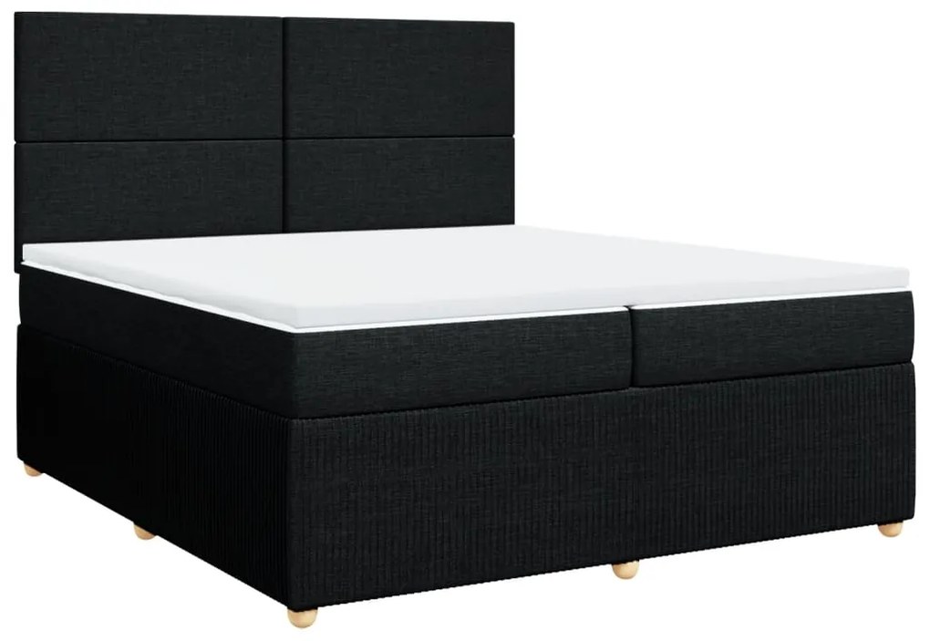 ΚΡΕΒΑΤΙ BOXSPRING ΜΕ ΣΤΡΩΜΑ ΜΑΥΡΟ 200X200 ΕΚ. ΥΦΑΣΜΑΤΙΝΟ 3294458