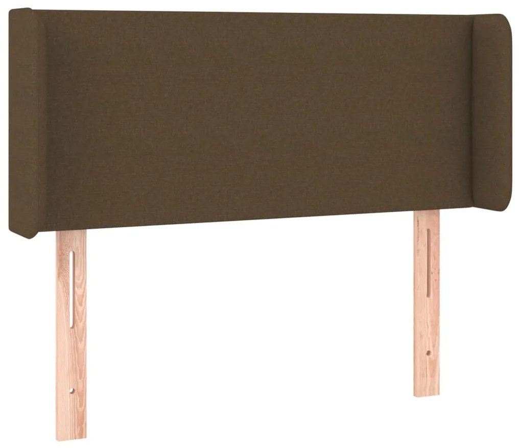 vidaXL Κεφαλάρι με Πτερύγια Σκούρο Καφέ 83x16x78/88 εκ. Υφασμάτινο