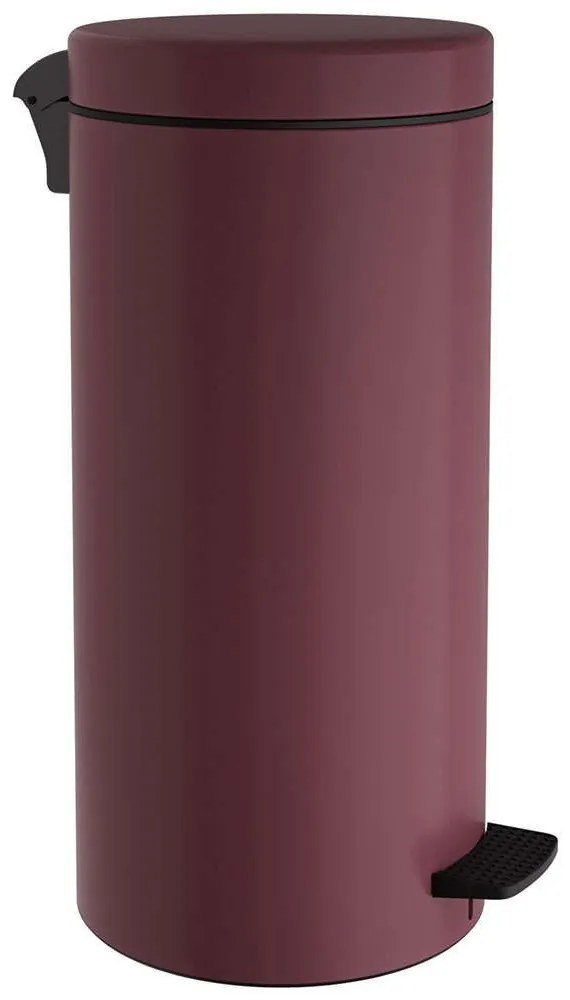 Κάδος Απορριμμάτων Soft Close 2553-153 Φ25x55cm 25lt Matt Bordeaux Pam&amp;Co Stainless Steel