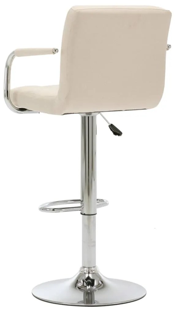 vidaXL Καρέκλες Μπαρ 2 τεμ. Κρεμ Υφασμάτινες