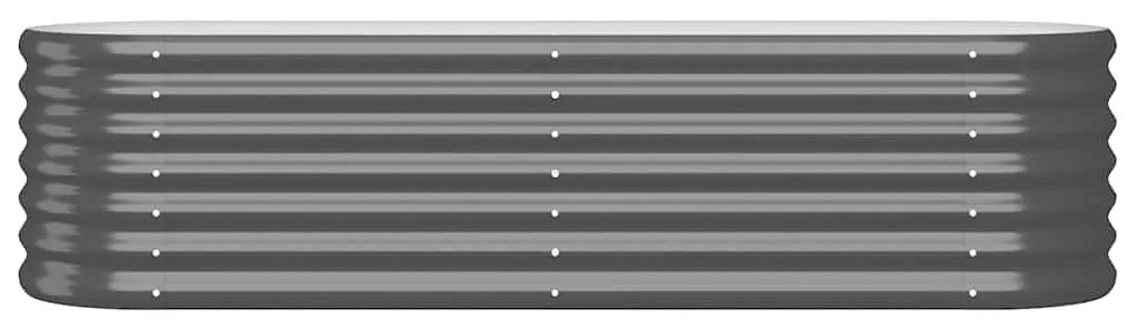 vidaXL Ζαρντινιέρα Ανθρακί 152x40x36 εκ Γαλβανισμένος χάλυβας