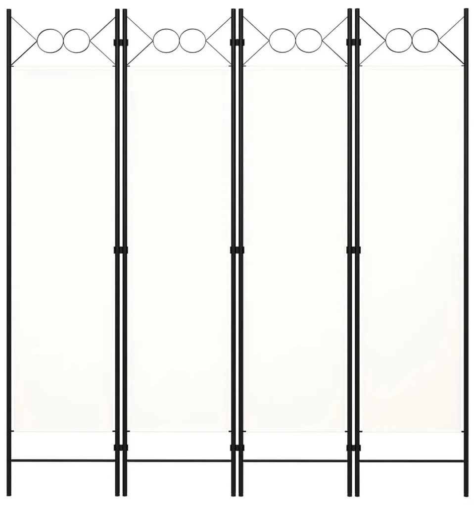 vidaXL Διαχωριστικό Δωματίου με 4 Πάνελ Λευκό 160 x 180 εκ.