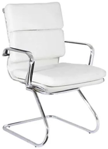 Καρέκλα επισκέπτη Άσπρη BF4800V EO235-1 55x63x92cm (Σετ 2 ΤΕΜ)