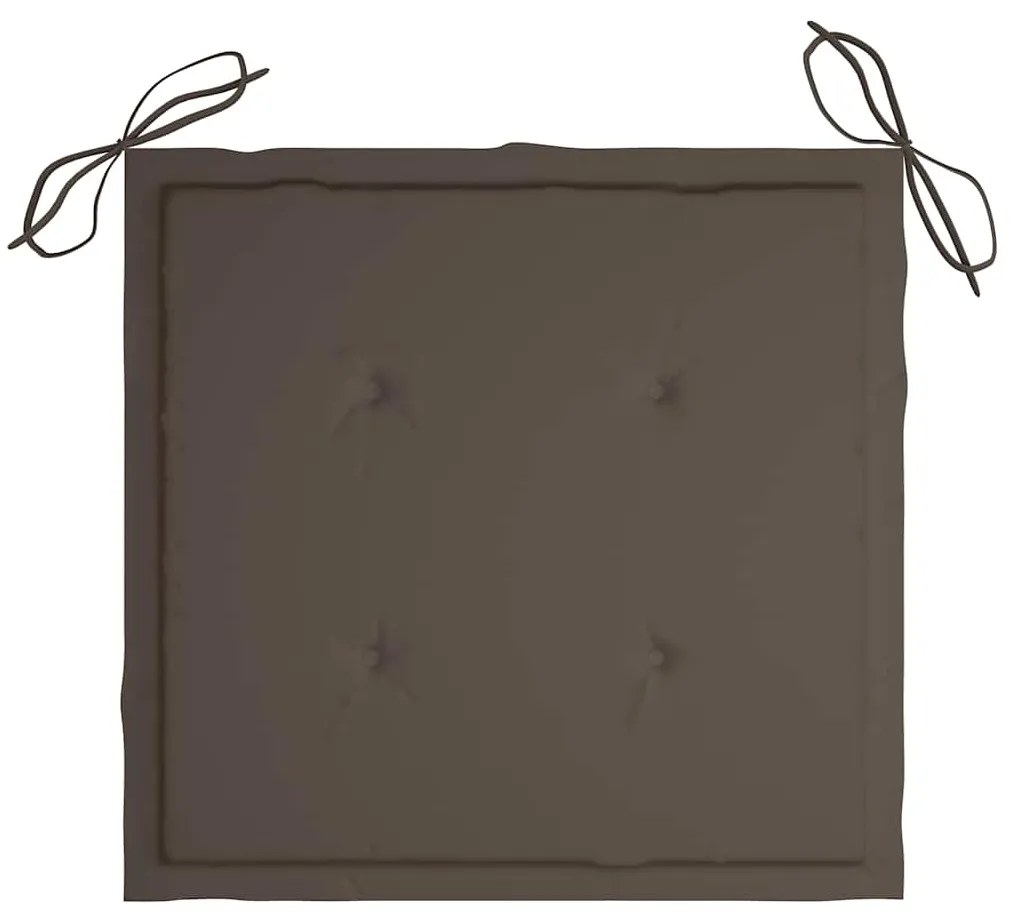 vidaXL Καρέκλες Εξωτ. Χώρου Πτυσ. 4 τεμ Μασίφ Ξύλο Ακακίας &amp; Μαξιλάρια