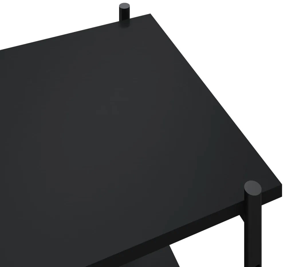 vidaXL Ραφιέρα 3 Επιπέδων Μαύρη 80 x 40 x 92 εκ.