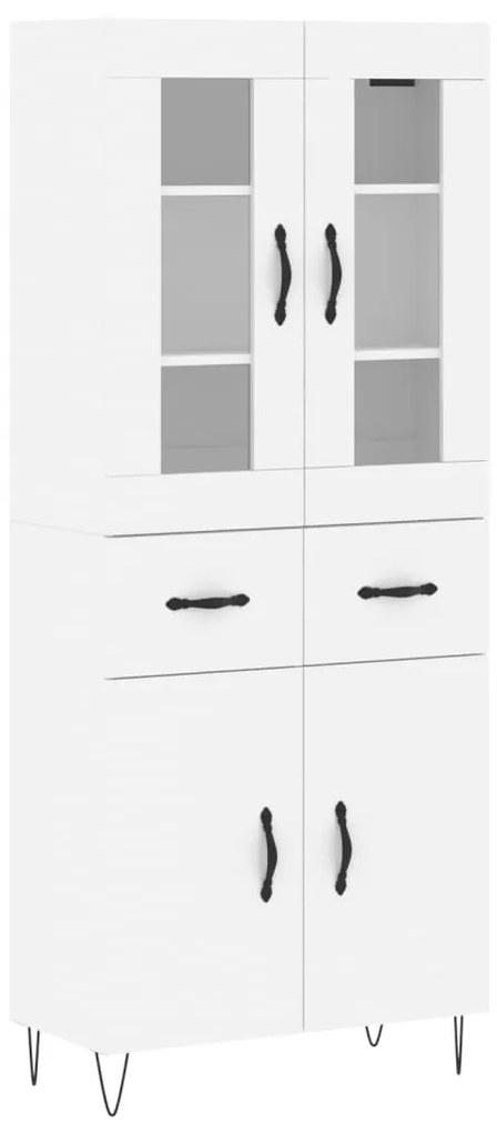 vidaXL Ντουλάπι Λευκό 69,5x34x180 εκ. από Επεξεργασμένο Ξύλο