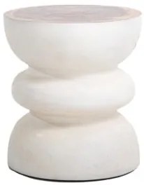 Σκαμπό Najib White Natural (40x40x45) Soulworks 0900009