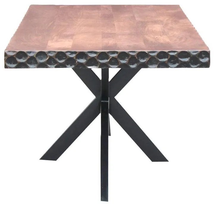 Τραπέζι τραπεζαρίας Amrita Fylliana Kαφέ 180x90x75 εκ