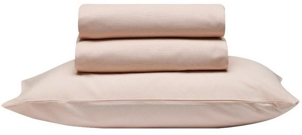 Σεντόνι Essential 18 Με Λάστιχο Powder Pink Kentia Υπέρδιπλo 160x235cm 100% Πενιέ Βαμβάκι