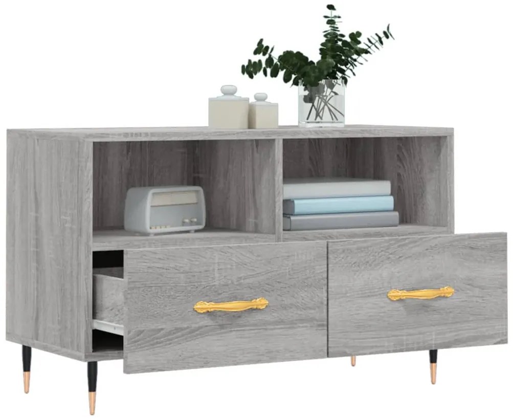 vidaXL Έπιπλο Τηλεόρασης Γκρι Sonoma 80x36x50 εκ. από Επεξεργ. Ξύλο