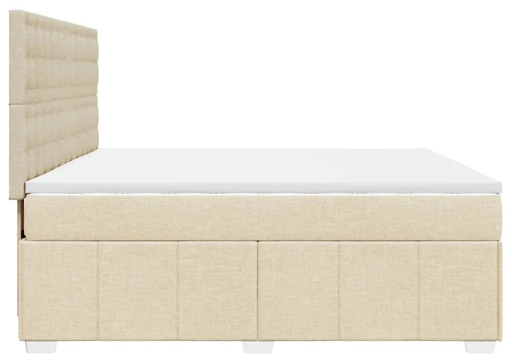 ΚΡΕΒΑΤΙ BOXSPRING ΜΕ ΣΤΡΩΜΑ ΚΡΕΜ 180X200 ΕΚ. ΥΦΑΣΜΑΤΙΝΟ 3294066