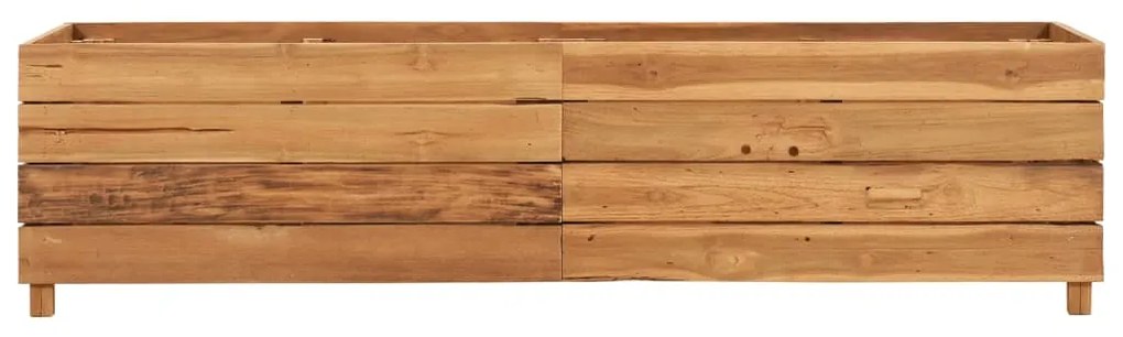 vidaXL Ζαρντινιέρα Υπερυψωμένη 150x40x38 εκ. Ανακυκλ. Ξύλο Teak/Ατσάλι