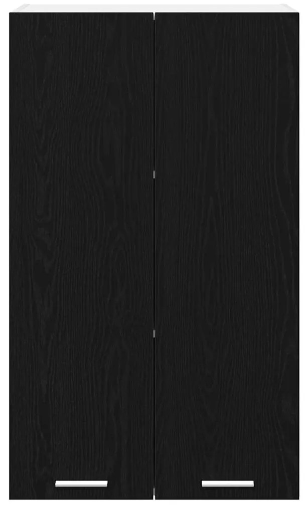 vidaXL Κρεμαστό ντουλάπι με πόρτα Riga Μαύρη Οξυά 60 x 31 x 100 εκ.