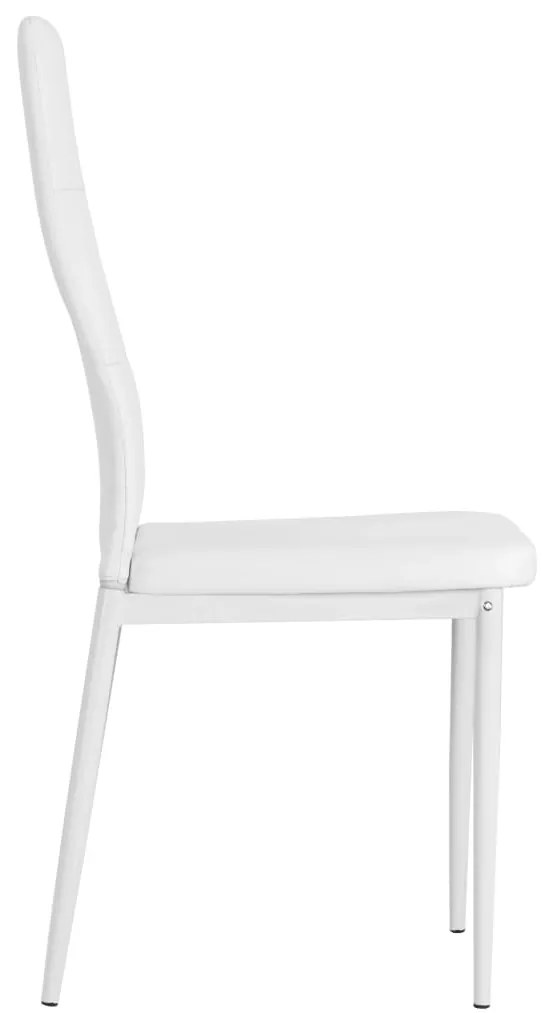 vidaXL Καρέκλες Τραπεζαρίας 6 τεμ. Λευκές από Συνθετικό Δέρμα