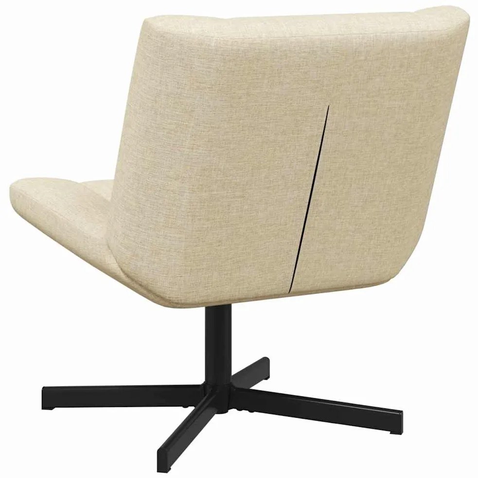 vidaXL Περιστρεφόμενη καρέκλα Κρεμ 63 x 75 x 76 εκ ύφασμα