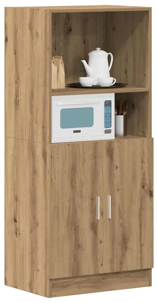 vidaXL Ντουλάπι Κουζίνας Αρτισιανή Δρυς 57x41,5x131,5 εκ. Επεξεργ.Ξύλο