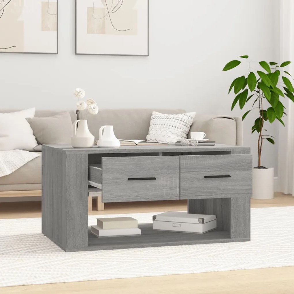 vidaXL Τραπεζάκι Σαλονιού Γκρι Sonoma 80x50x40 εκ.Επεξεργασμένο Ξύλο