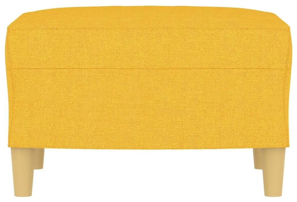 Υποπόδιο Ανοιχτό Κίτρινο60 x 50 x 41 εκ. Υφασμάτινο - Κίτρινο
