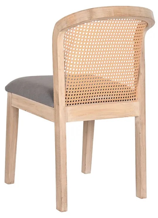 Καρέκλα Τραπεζαρίας DKD Home Decor Έλατο πολυεστέρας Σκούρο γκρίζο (46 x 61 x 86 cm)