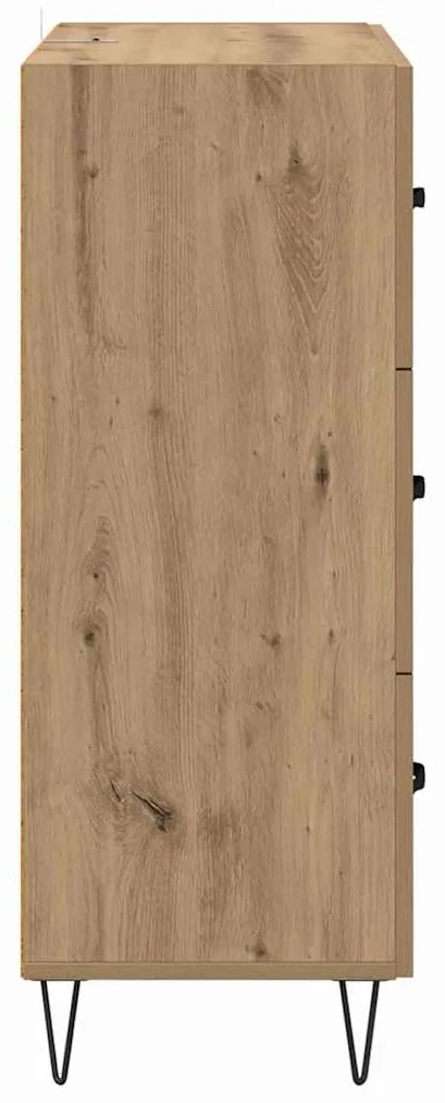vidaXL Πλαϊνό γραφείο με συρτάρι Artisan Oak 69,5 x 34 x 90 εκ.