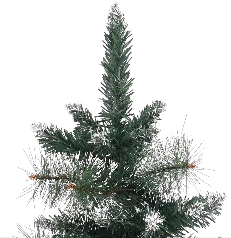 vidaXL Χριστουγεννιάτ. Δέντρο Τεχνητό με Βάση Πράσινο/Λευκό 60 εκ. PVC