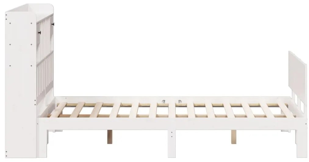 vidaXL Κρεβάτι Βιβλιοθήκη Χωρίς Στρώμα 140x200 εκ Μασίφ Ξύλο Πεύκο